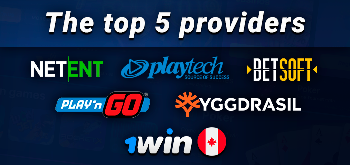 The best gambling providers on 1Win - NetEnt, Play'n Go, Playtech, Yggdrasil, BetSoft