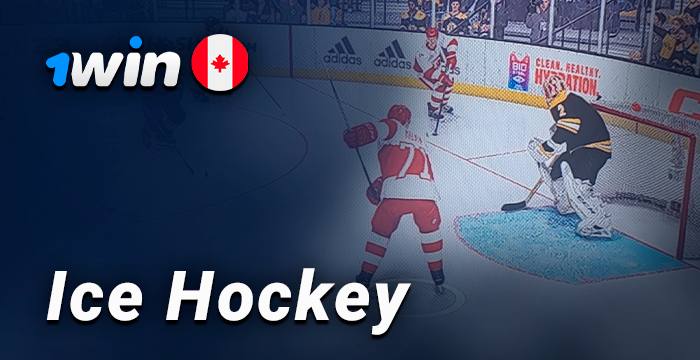 Betting on hockey at betting website 1Win - types of bets