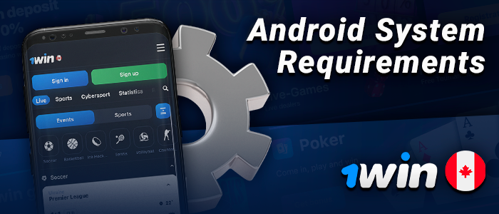 Characteristics of the android 1Win app - device requirements