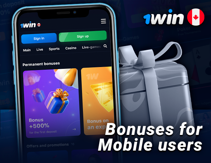 Bonuses in the 1Win app - Welcome Bonus, Casino Cashback, Bonus on Express Bets