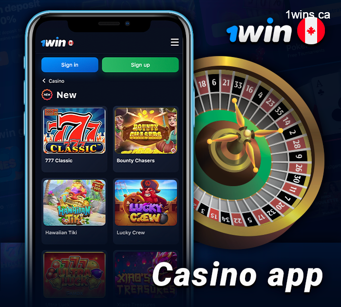 About the online casino section in the app 1Win - categories of gambling games