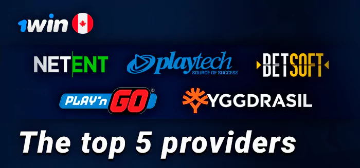 The best gambling providers on 1Win - NetEnt, Play'n Go, Playtech, Yggdrasil, BetSoft