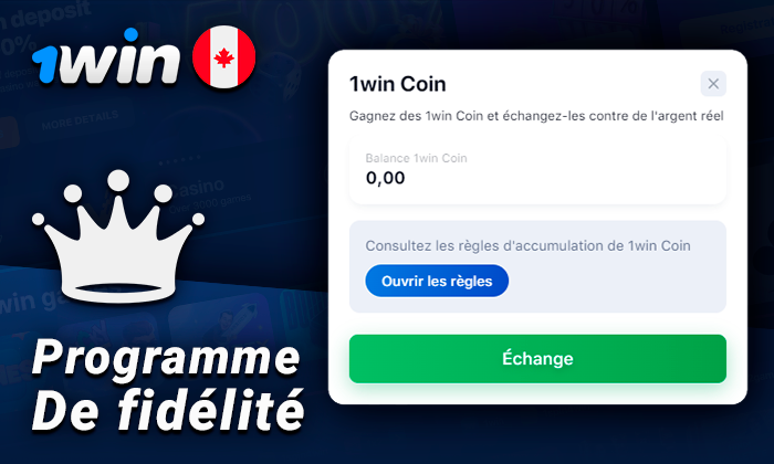 Programme de fidélité canadien de 1Win - Ce qu'il faut savoir sur le système de pièces de monnaie