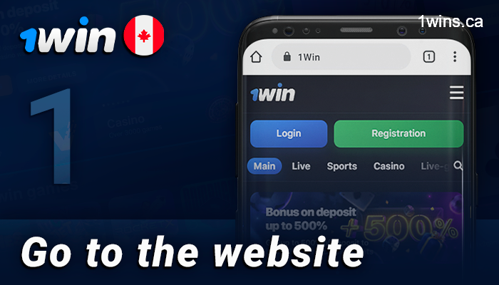 Visit 1Win betting site on android device