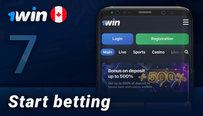 Start betting in 1Win android app