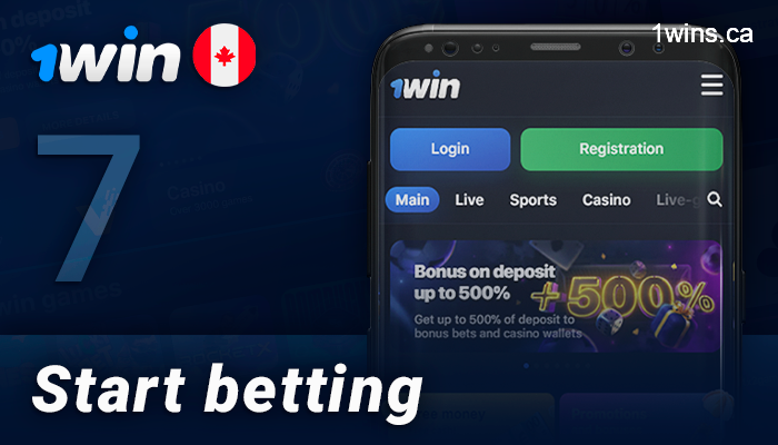 Start betting in 1Win android app