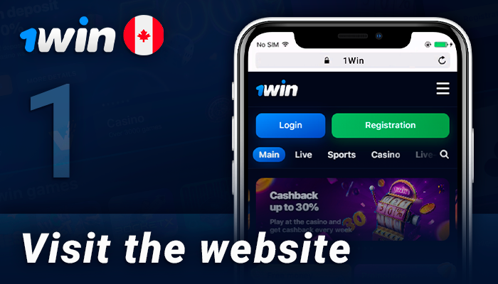Visit the 1Win website on ios phone