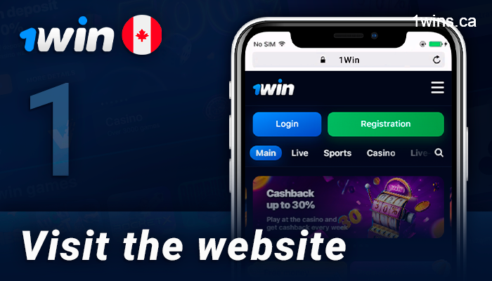 Visit the 1Win website on ios phone