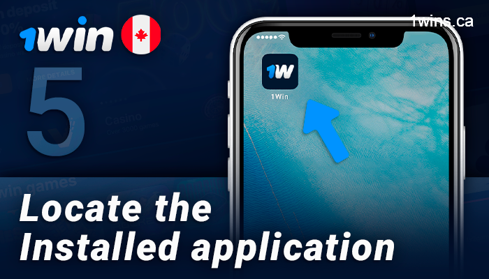 Find the installed 1Win app on your iPhone