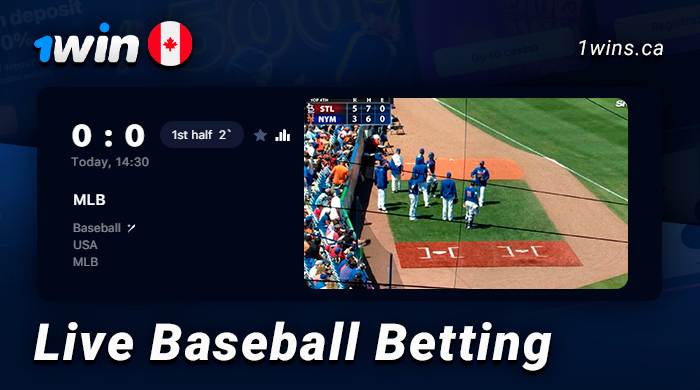 Place live bets on baseball at 1Win