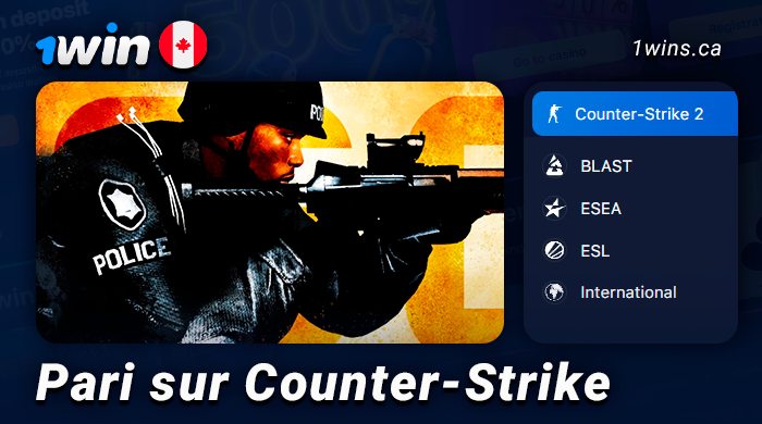Pariez sur les tournois Counter Strike sur 1Win