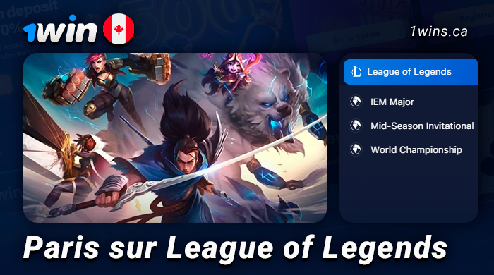 Parier sur League of Legends chez 1Win Canada