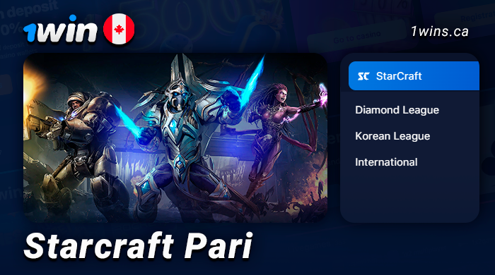 Starcraft paris sur 1Win site de paris - tournois