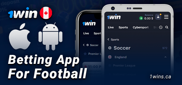 1Win app for betting on soccer matches - android and ios