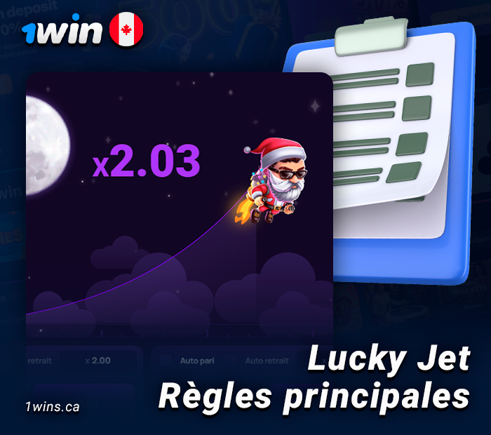 Règles du jeu du casino Lucky Jet sur 1Win Canada