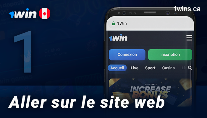 Visitez le site web de 1Win sur votre téléphone ios