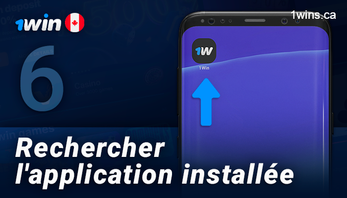 Find the installed 1Win app on your android