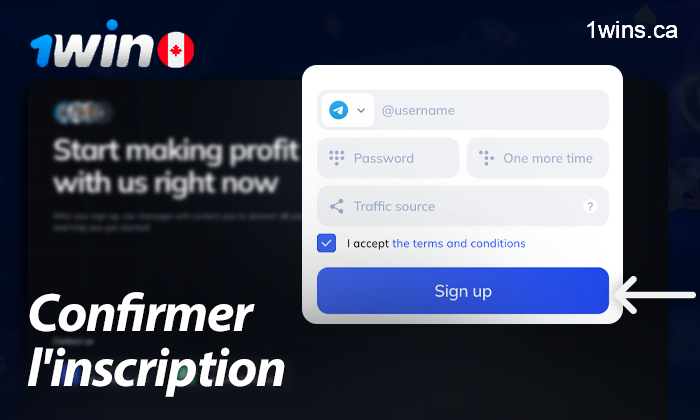 Vérifiez vos coordonnées et confirmez votre inscription auprès de 1win