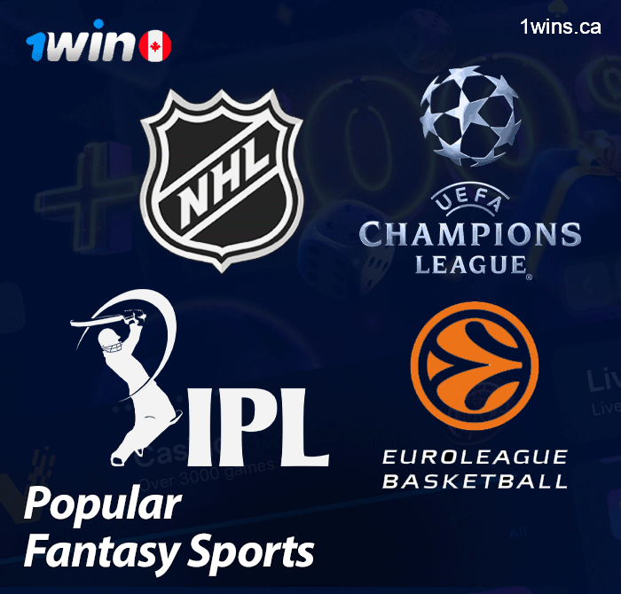 Popular fantasy sports on the 1win website