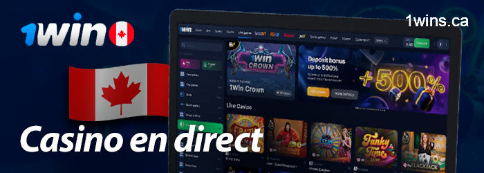 Jouez sur 1Win Live Casino avec des croupiers en direct sur le site et l'application mobile