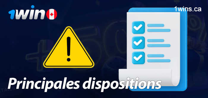 Site web 1win Dispositions principales