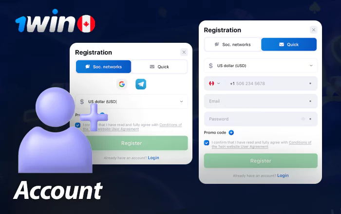 Creating an Account on 1win