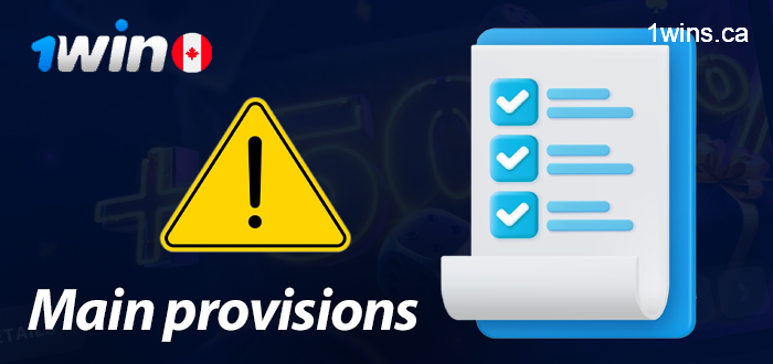 Site web 1win Dispositions principales