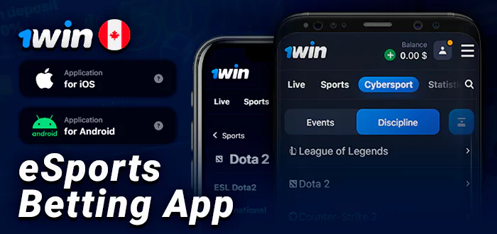 Use the 1Win app to bet on esports