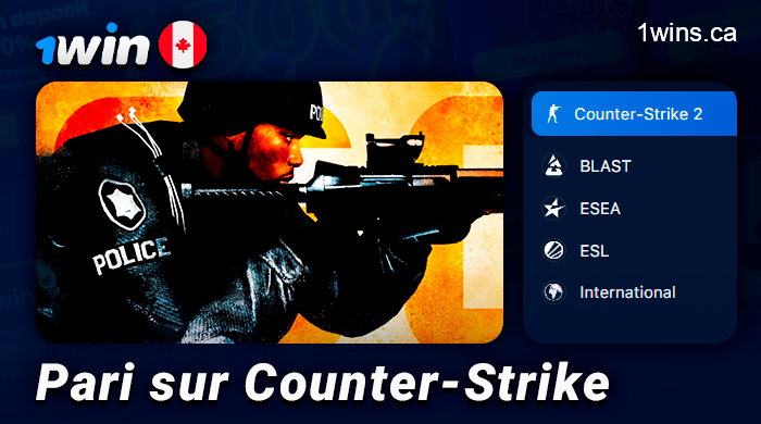 Pariez sur les tournois Counter Strike sur 1Win
