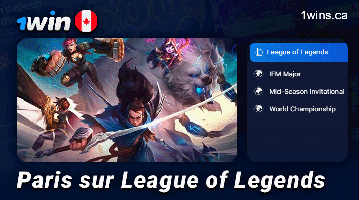 Parier sur League of Legends chez 1Win Canada