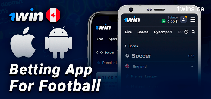 1win mobile app for soccer betting for players from Canada