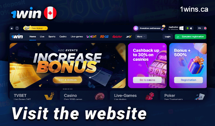 Visit the 1Win Canada site to start betting on hockey