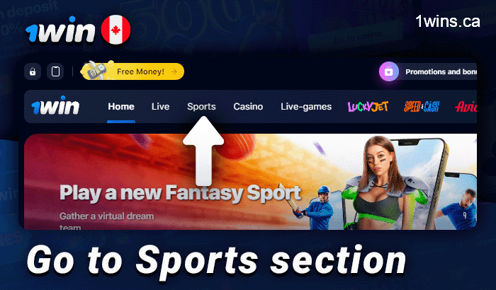 Go to 1Win hockey betting section