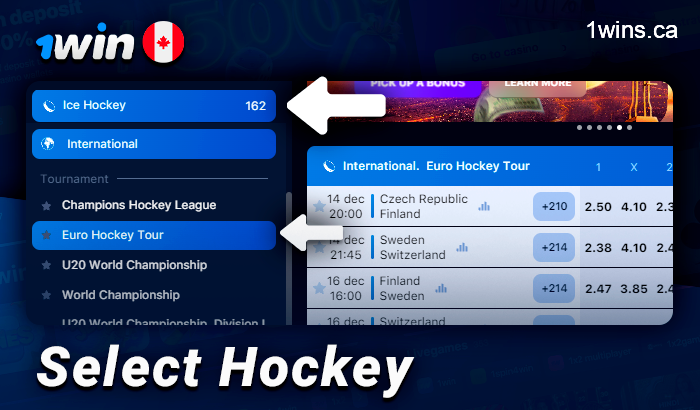 Decide on a hockey tournament on 1Win