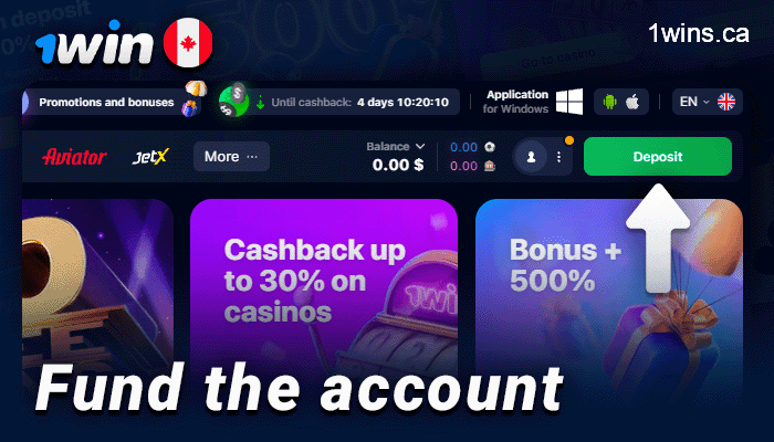 Make a 1Win deposit to play at Lucky Jet